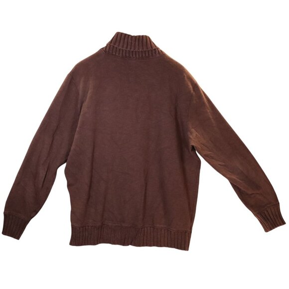 American Eagle Vintage Fit Mens Ribbed Shawl Collar Pullover Sweater Brown Size - Picture 4 of 10